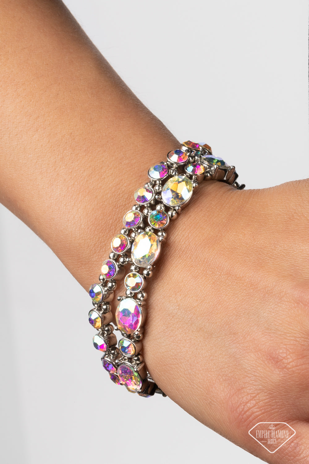 Paparazzi Splendid Stack - Multi Iridescent Bracelet