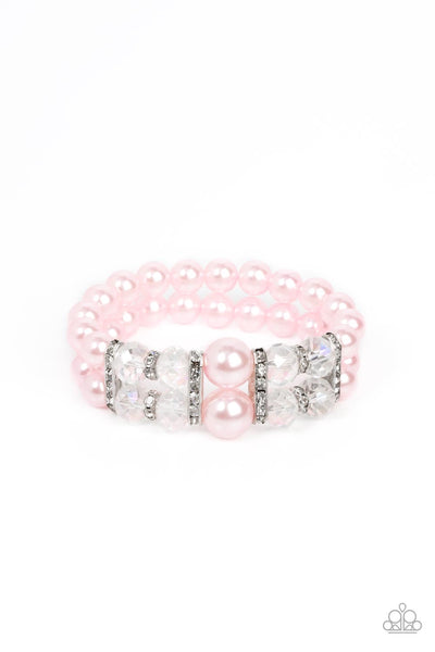 Paparazzi Timelessly Tea Party - Pink Pearl Bracelet