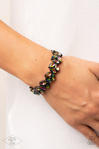 Paparazzi Gilded Gardens - Multi Oil Spill Bracelet