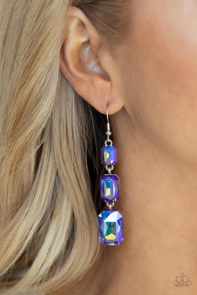 Paparazzi Cosmic Red Carpet Blue Earrings