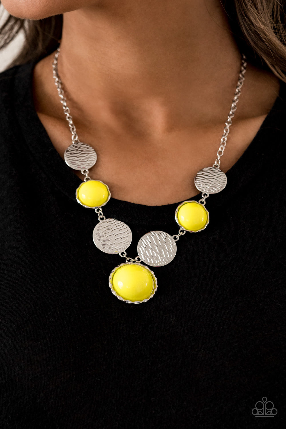 Paparazzi Bohemian Bombshell Yellow Necklace