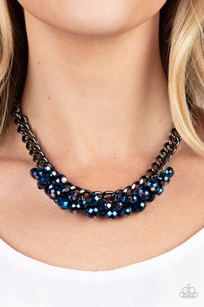 Paparazzi Galactic Knockout - Blue Necklace