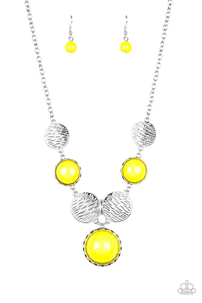 Paparazzi Bohemian Bombshell Yellow Necklace