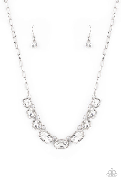 Paparazzi Gorgeously Glacial - White Necklace