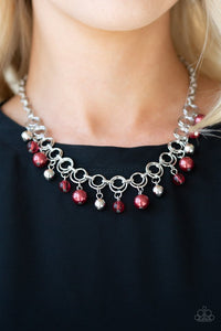 Paparazzi Fiercely Fancy - Red Necklace