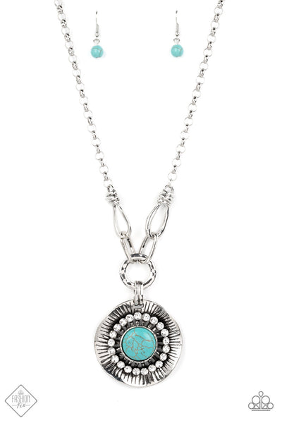 Paparazzi Badlands Treasure Hunt - Fashion Fix Blue Necklace