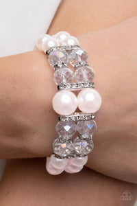 Paparazzi Timelessly Tea Party - Pink Pearl Bracelet