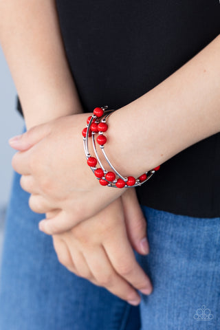 Paparazzi Let Freedom Ring - Red Bracelet