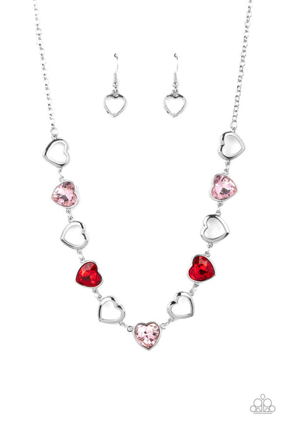 Paparazzi Contemporary Cupid - Multi Heart Necklace