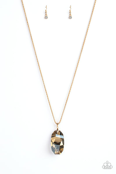 Paparazzi Gemstone Grandeur - Gold Necklace