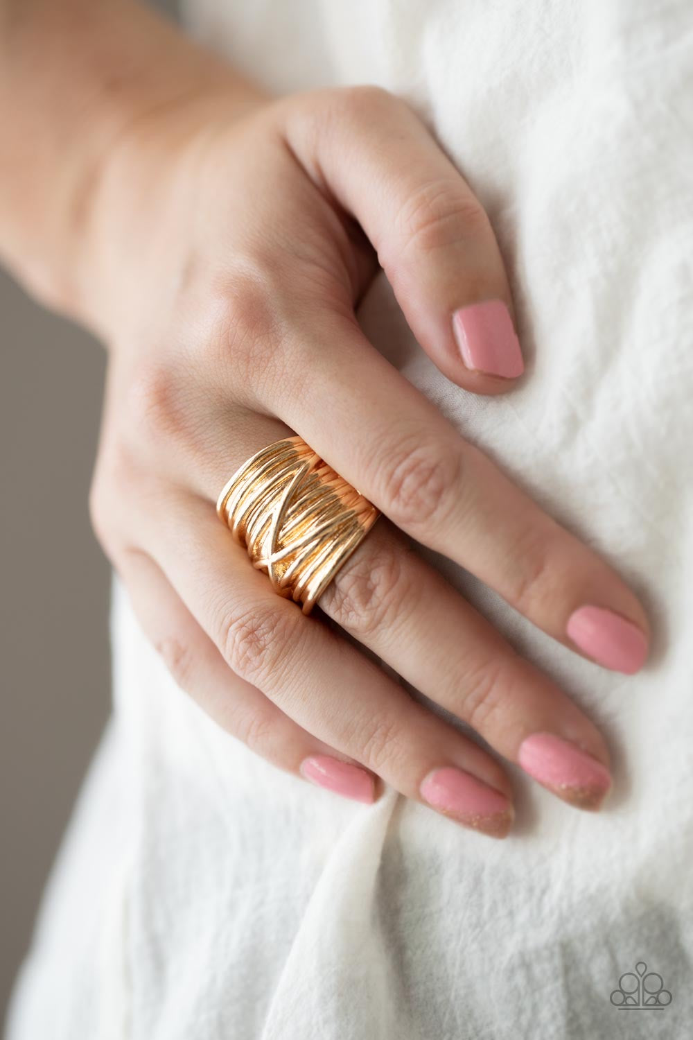 Paparazzi Urban Overlap Gold Ring