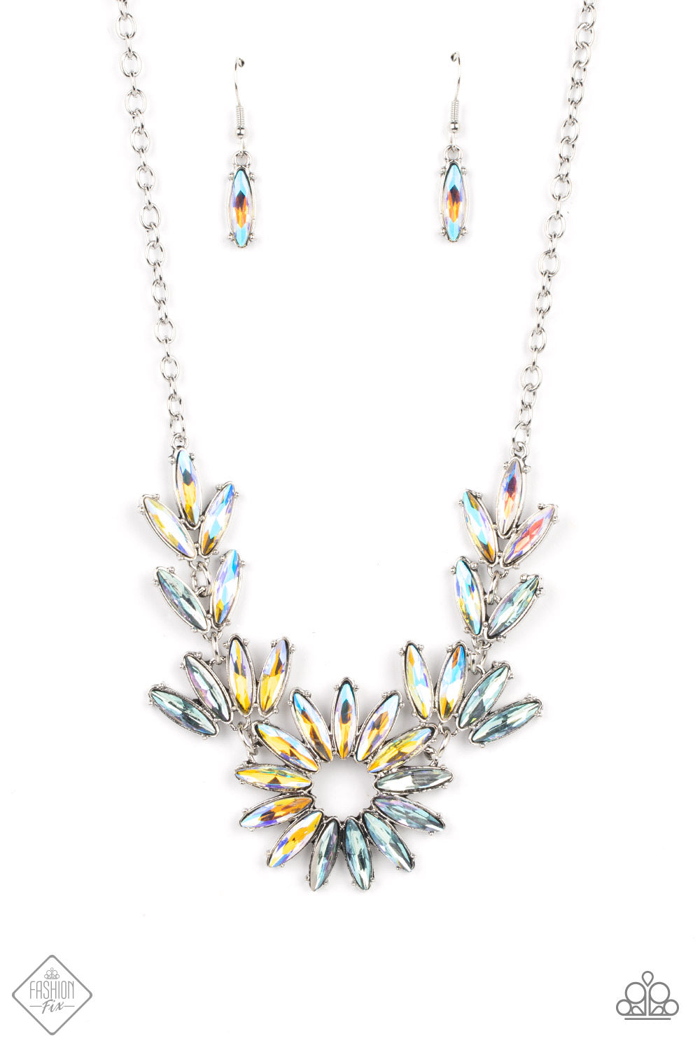 Paparazzi Celestial Cruise - Fashion Fix Multi Iridescent Necklace