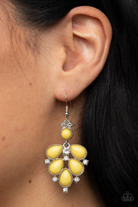 Paparazzi Transcendental Teardrops - Yellow Earrings