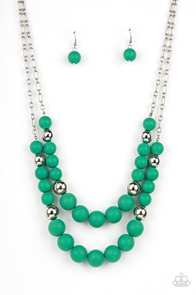 Paparazzi Vivid Vanity - Green Necklace