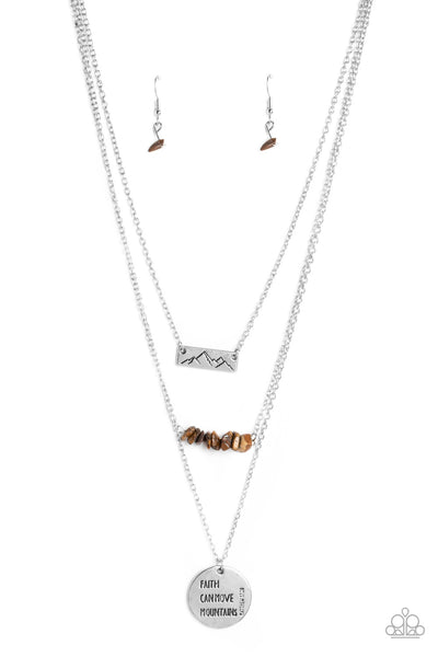 Paparazzi Miracle Mountains - Brown Necklace