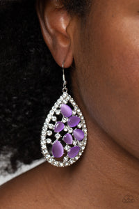 Paparazzi Cats Eye Class - Purple Earrings