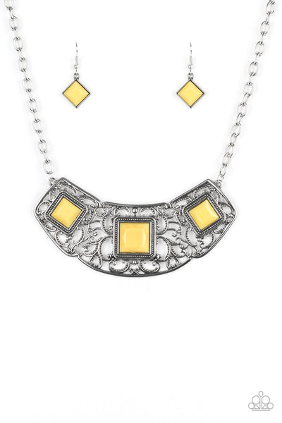 Paparazzi Feeling Inde-PENDANT - Yellow Necklace