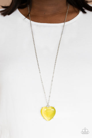 Paparazzi Warmhearted Glow - Yellow Necklace