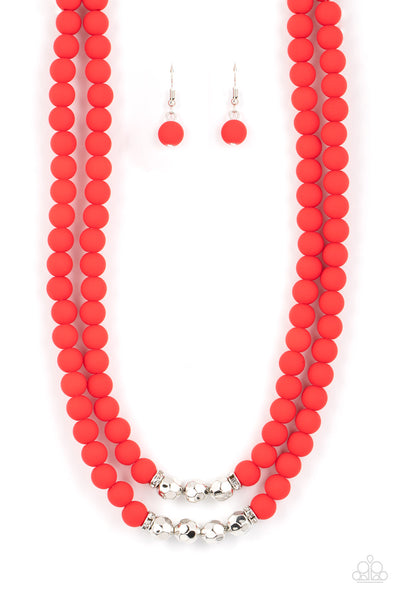 Paparazzi Summer Splash - Red Necklace