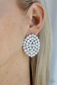 Paparazzi Drama School Dropout - White Earrings