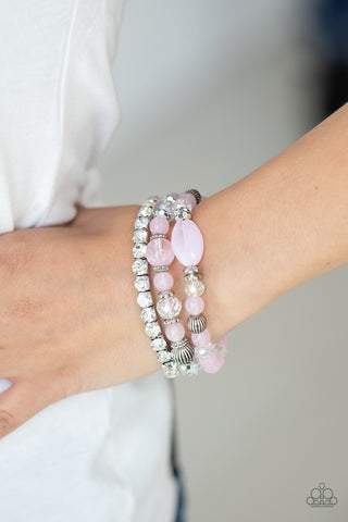 Paparazzi Ethereal Etiquette - Pink Bracelet