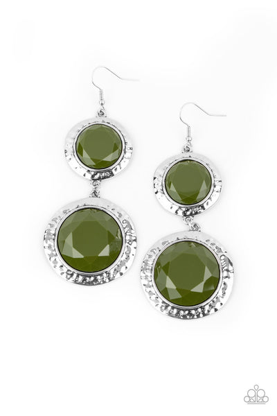 Paparazzi Thrift Shop Stop - Green Earrings