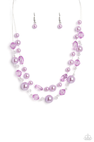 Paparazzi Parisian Pearls - Purple Necklace