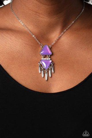 Paparazzi Under the FRINGE - Purple Necklace