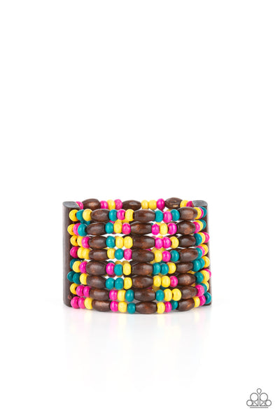 Paparazzi Tropical Nirvana - Multi Wooden Bracelet