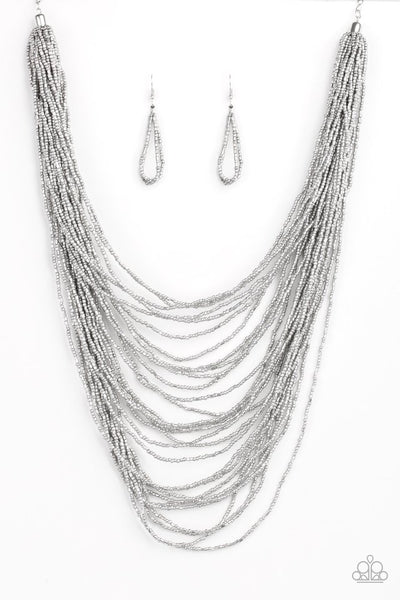 Paparazzi Dauntless Dazzle - Silver Necklace