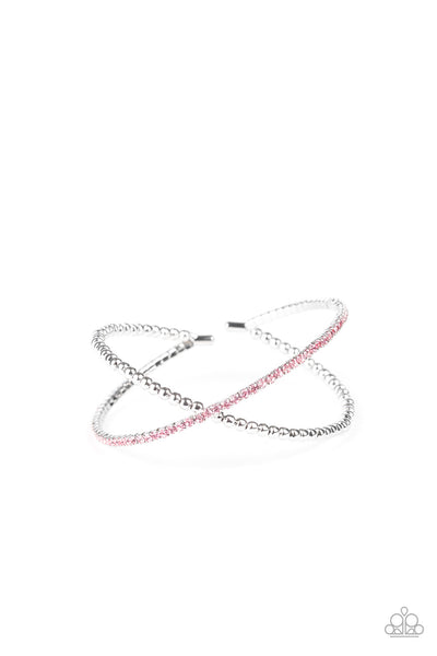 Paparazzi Chicly Crisscrossed - Pink Bracelet