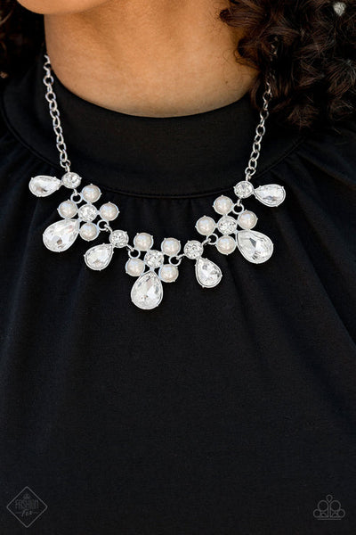 Paparazzi Demurely Debutante White Pearl Necklace