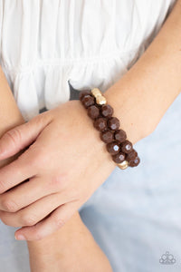 Paparazzi Grecian Glamour - Brown Bracelet