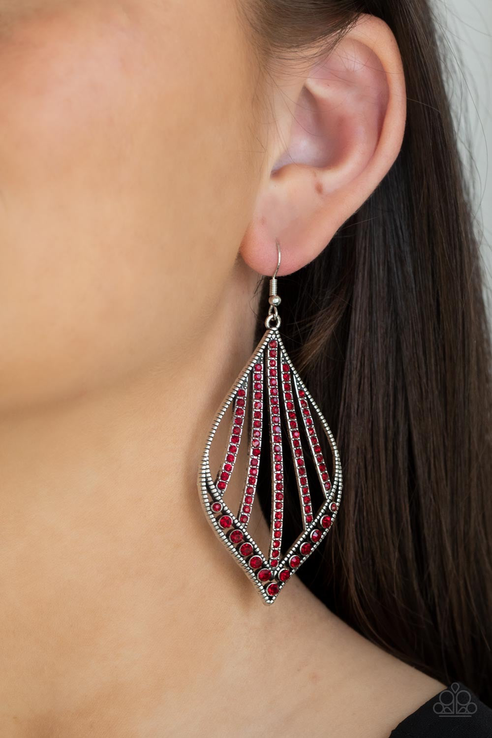 Paparazzi Showcase Sparkle - Red Earrings