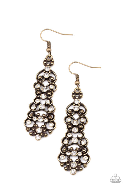 Paparazzi Diva Decorum - Brass Earrings