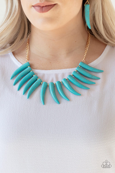 Paparazzi Tusk Tundra - Blue Necklace