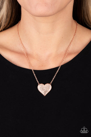 Paparazzi Spellbinding Sweetheart - Copper Necklace