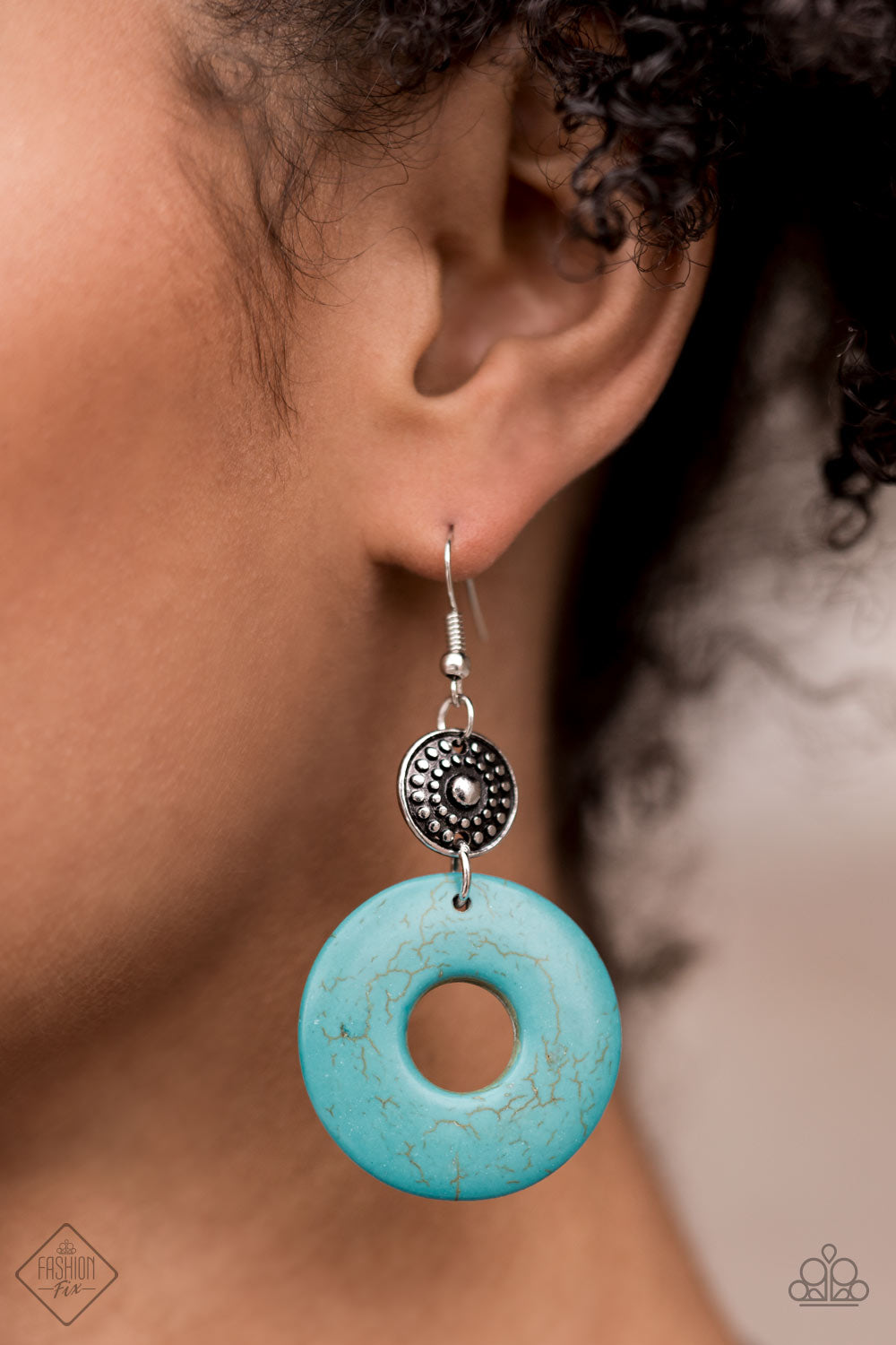 Paparazzi Earthy Epicenter Blue Earrings