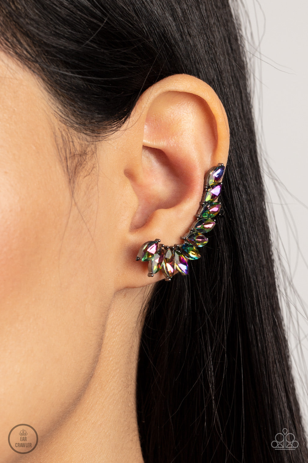 Paparazzi Stargazer Glamour Multi Oil Spill Ear Crawlers Earrings