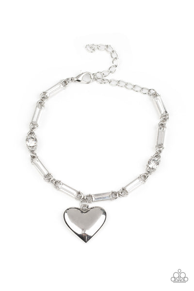 Paparazzi Sweetheart Secrets - White Bracelet