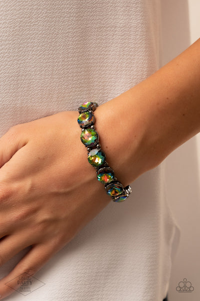 Paparazzi Glitzy Glamorous - Multi Oil Spill Bracelet