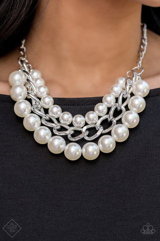 Paparazzi Empire State Empress White Pearl Necklace