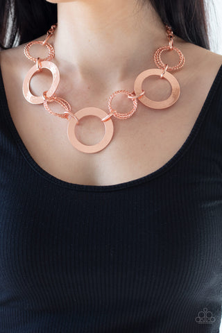 Paparazzi Ringed in Radiance - Copper Necklace