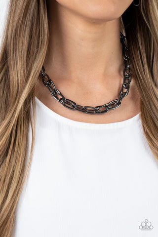 Paparazzi Tough Call - Black Necklace