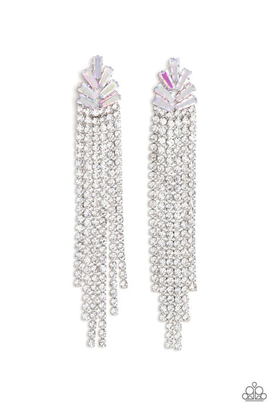 Paparazzi Overnight Sensation - Multi Iridescent Earrings