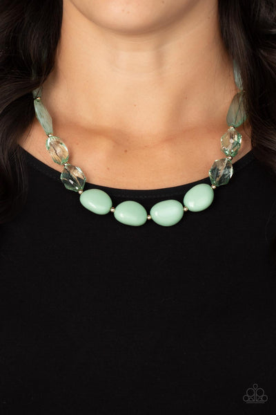 Paparazzi Private Paradise - Green Necklace