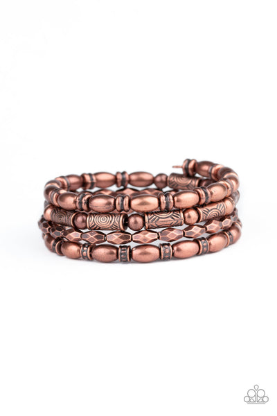 Paparazzi Texture Throwdown - Copper Bracelet