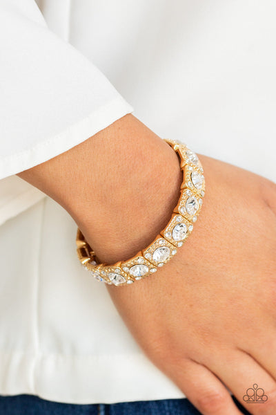 Paparazzi Blinged Out Gold Bracelet