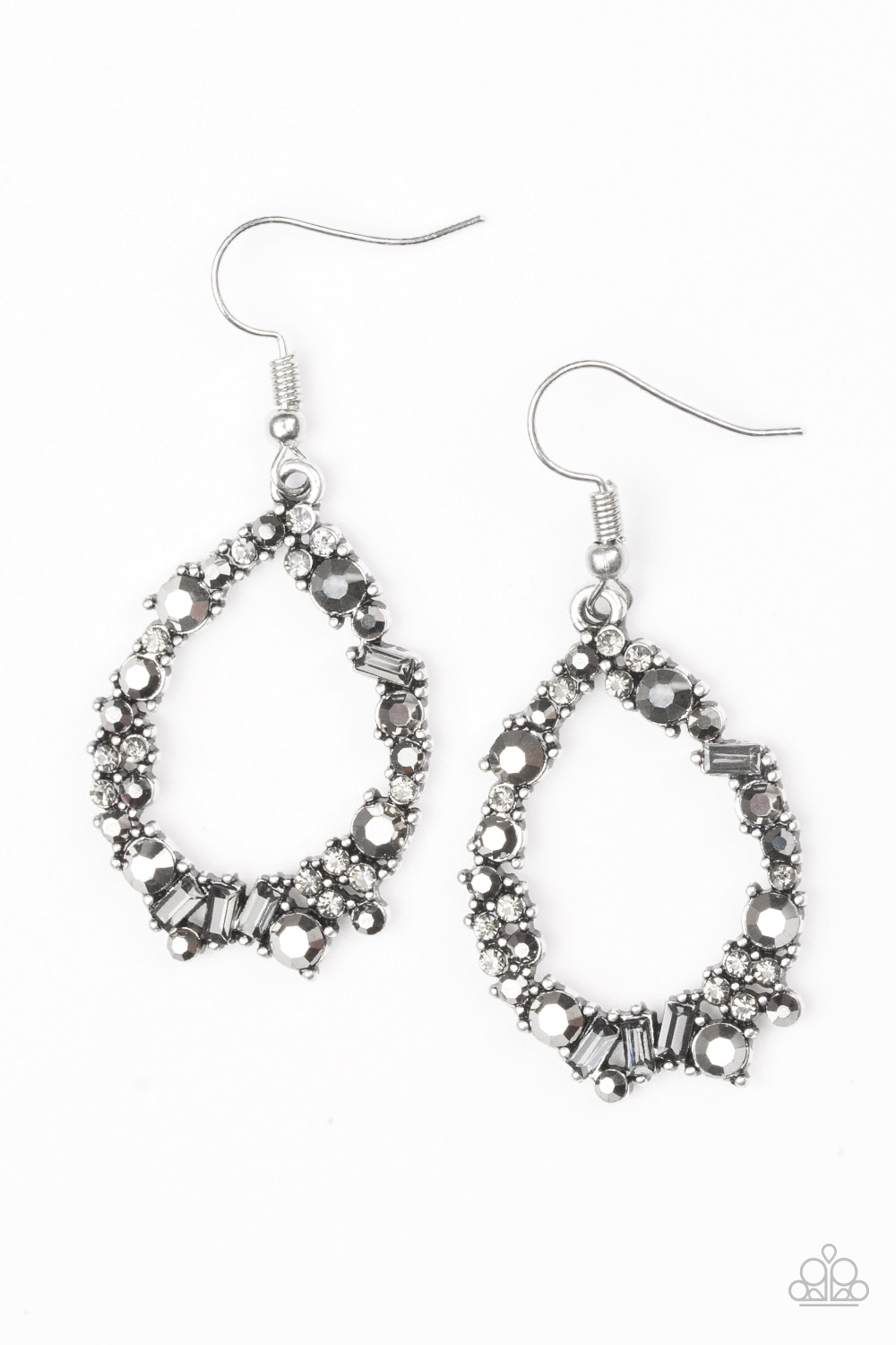 Paparazzi Crushing Couture - Silver Earrings