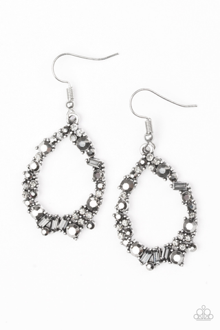 Paparazzi Crushing Couture - Silver Earrings